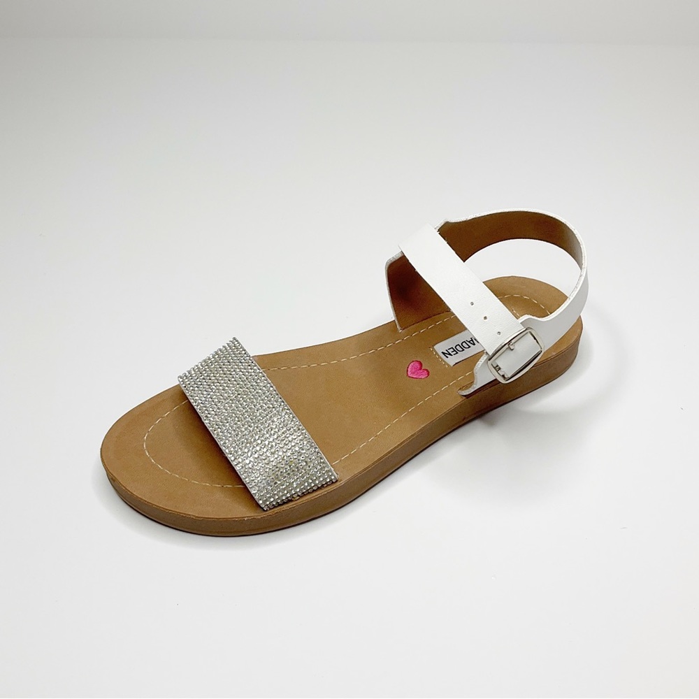 Steve Madden Girls Sandals Size 5 (Big Kids) White NEW